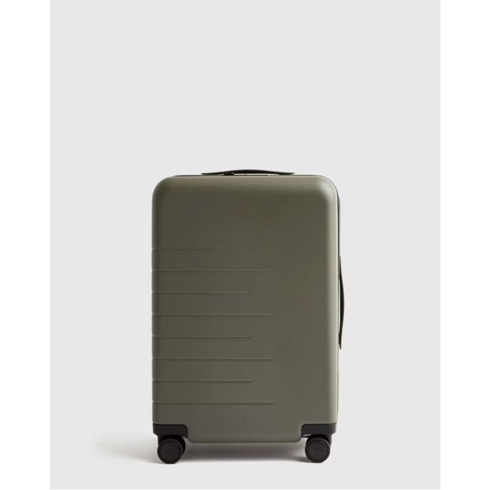 Quince Olive Green expandable carry-on